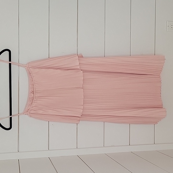 NWT JM STUDIO size 14 pink pleated cocktail/wedding/evening dress - Picture 2 of 6